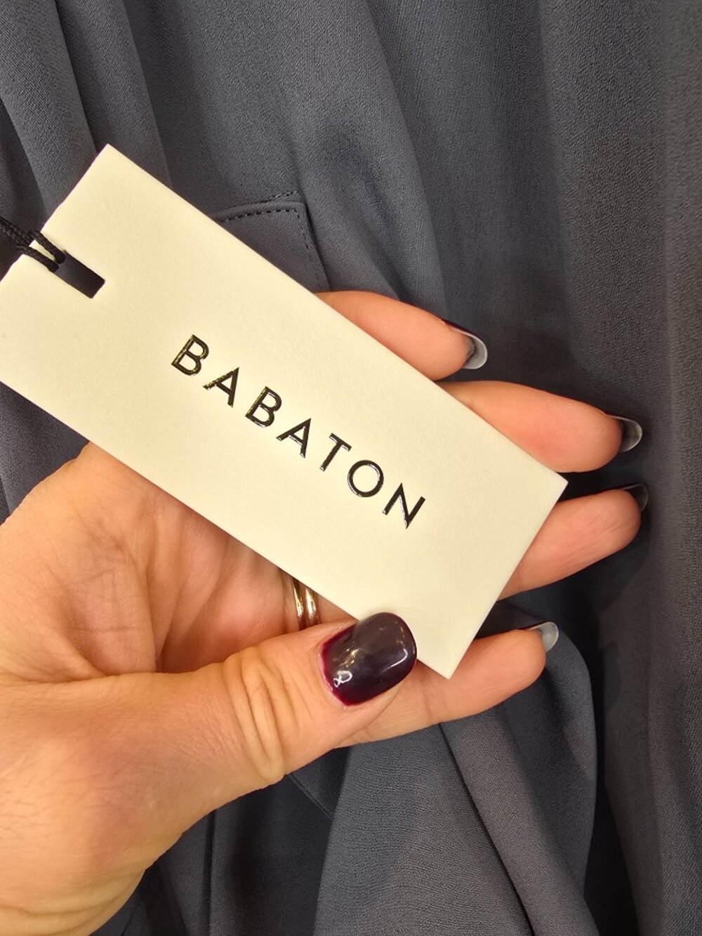 NWT Babaton Aritzia Kahlo Robe Jacket Dark Slate Size M - Picture 9 of 16